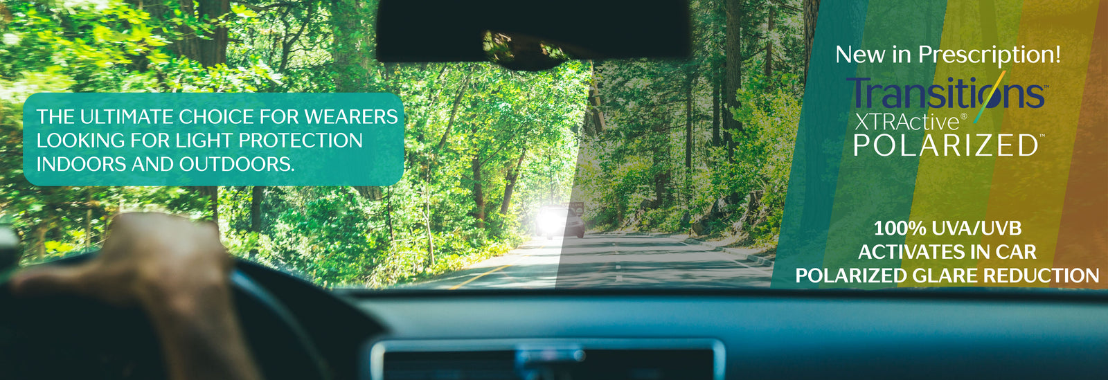 TRANSITIONS XTRACTIVE POLARIZED - PHOTOCHROMIC LENS WITH POLARIZE GLARE REDUCTION.